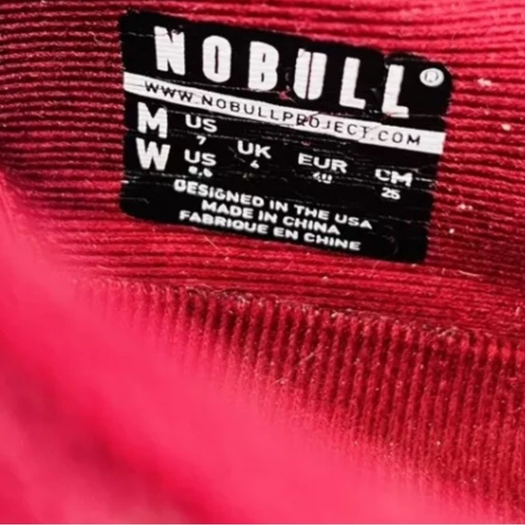 NOBULL Womens Canvas Trainers Size 8.5M Merlot/White/Gum Excellent Condition - Picture 15 of 15